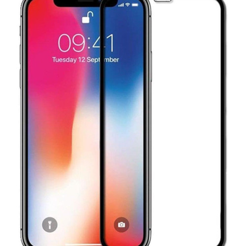 iPhone XS Max Siyah Kırılmaz Cam Nano Tam Kaplayan 9H Ekran Koruyucu Nano Seramik 6D