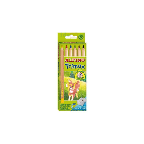 Alpino Kuru Boya Trimax Karton Kutu Jumbo Tam Boy Üçgen 6 LI AL000343