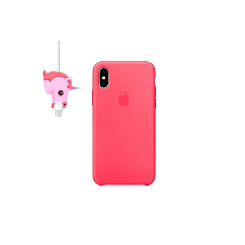 Apple Iphone X/xs Uyumlu Koruyucu Yumuşak Silikon Kılıf Pembe Logolu