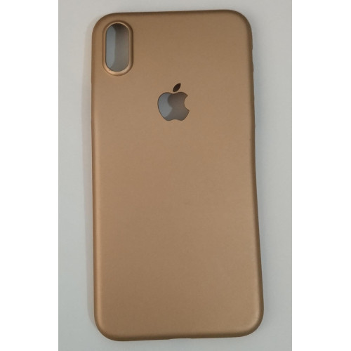 Apple Iphone X/xs Uyumlu Koruyucu Yumuşak Silikon Kılıf Gold Logolu