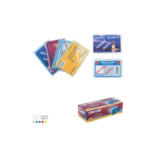 Ark Kart Muhafaza Kabı Çift Taraflı Şeffaf 25 Li (1 Paket 25 Adet)