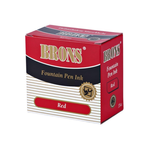 Brons Dolma Kalem Mürekkebi Kırmızı BR-313 (12 Li Paket)