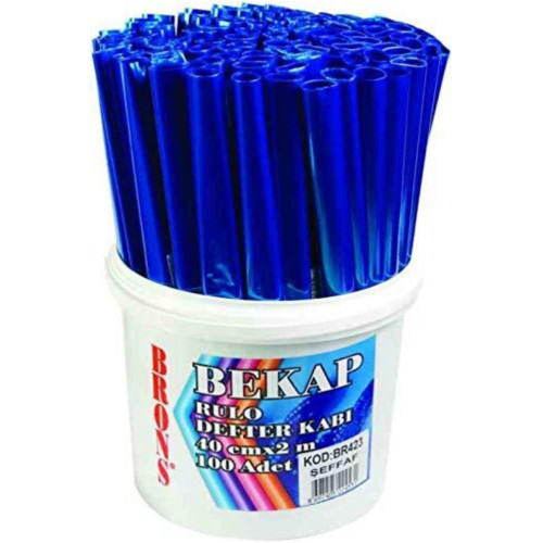 Brons Br-464 Rulo Kaplık Defter Kabı 40x150mt Mavi (200 Rulo)