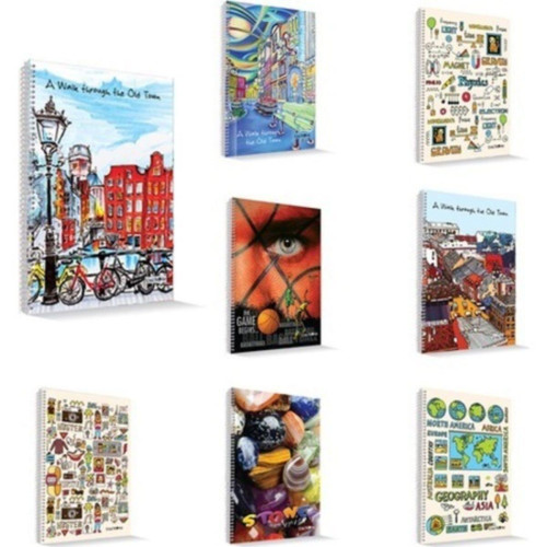 Çınar Colormaxi Spiralli Defter Karton Kapak Çizgili 96 YP A4 96/1 31004