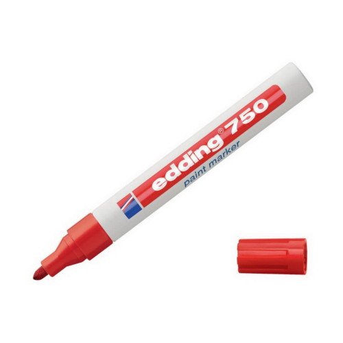 Edding Markör Boya 2-4 MM Yuvarlak Uçlu Kırmızı 750