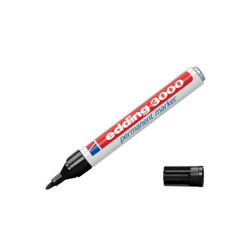 Edding Markör Permanent 1.5-3 MM Siyah Yuvarlak Uçlu 3000