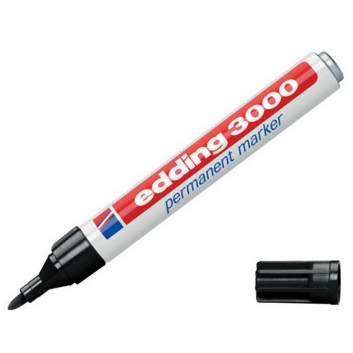 Edding Markör Permanent 1.5-3 MM Siyah Yuvarlak Uçlu 3000