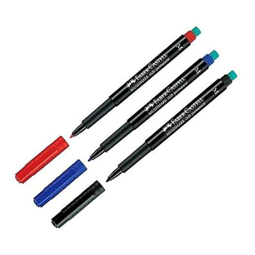 Faber-Castell Asetat Kalemi Permanent M Seri Mavi (1 Paket 10 Adet)