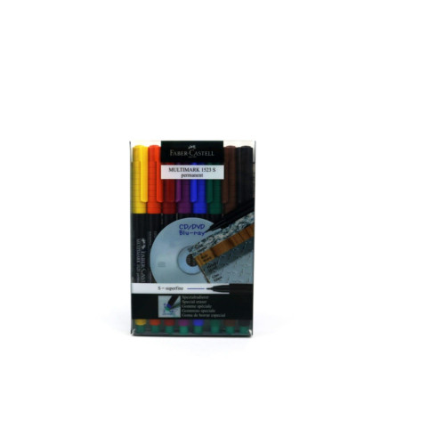 Faber-Castell Asetat Kalemi Permanent S Seri 8 Lİ Karışık Renk 15 23 09
