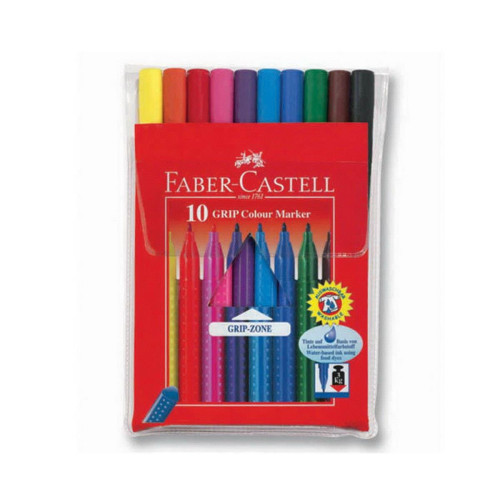 Faber-Castell Keçeli Boya Kalemi Grip 10 Renk 15 53 10