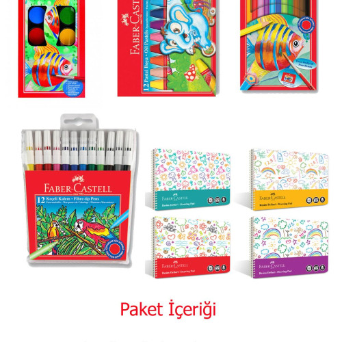 Faber Castell Okula Dönüş Boyama Seti 61 Parça