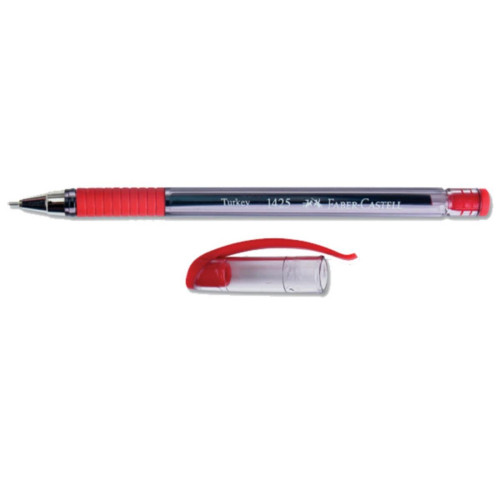 Faber-Castell 1425 İğne Uç Tükenmez Kırmızı 10'lu Kutu