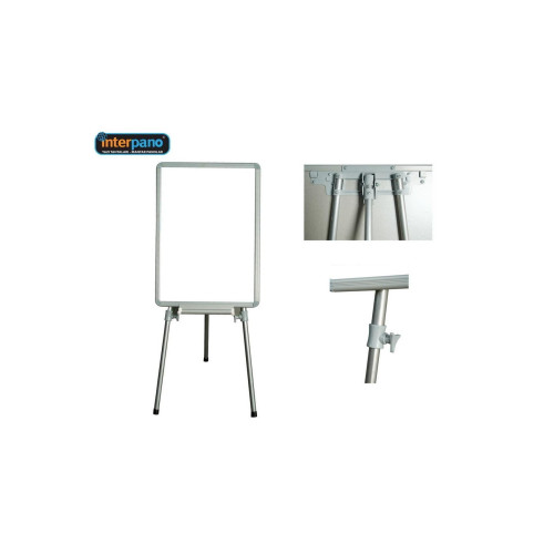 İnter Elegant Çerçeve Laminant Yüzeyli Teleskopik Ayaklı Beyaz Yazı Tahtası 100 x 140 Cm