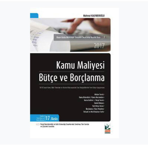 Kamu Maliyesi Bütçe ve Borçlanma Mahmut Kalenderoğlu