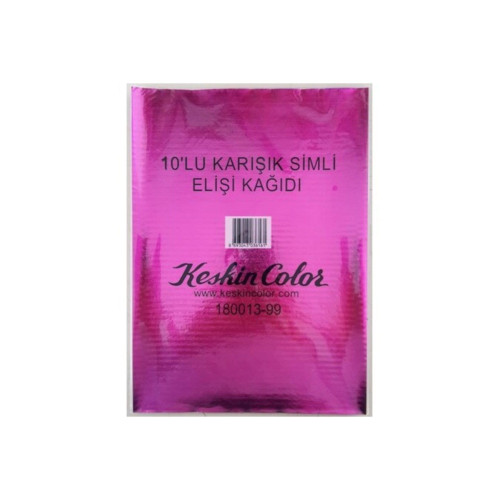 Keskin Color Elişi Kağıdı Simli 10 LU Karışık Renk 180013-99