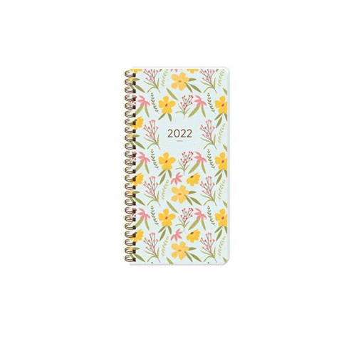 Keskin Color Haftalık Spir. Cep Ajandası Sarı Çiçek 8x16 Cm 2022 Yılı