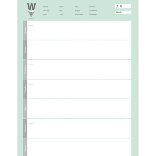 Keskin Color Planner Haftalık Container Scheduleyourself 20x28 50 YP
