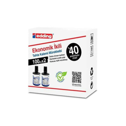 Legamaster Tahta Kalem Mürekkebi Ekonomik 100 ML Siyah 2 Lİ