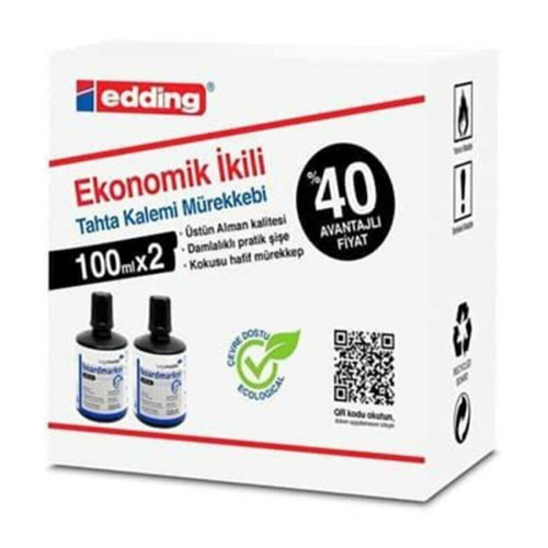 Legamaster Tahta Kalem Mürekkebi Ekonomik 100 ML Siyah 2 Lİ