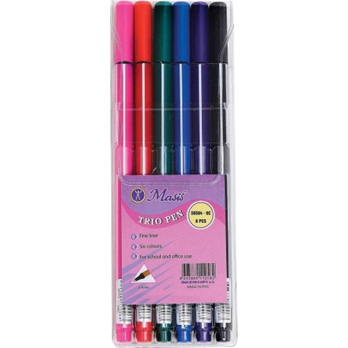 Masis Trio Pen 0.4 MM 6 Renk S6504-6C