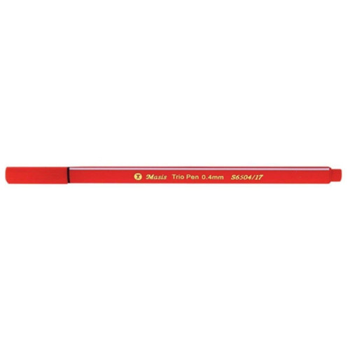 Masis Keçe Uç Kalem Koyu Kırmızı 10 Lu 0.4 Mm (1 Paket 10 Adet)