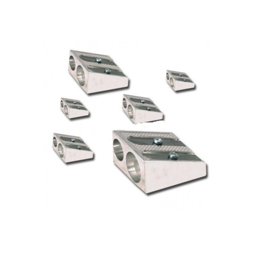 Mikro Kalemtraş Çiftli Metal Kalemtraş 12 Li (1 Paket 12 Adet)