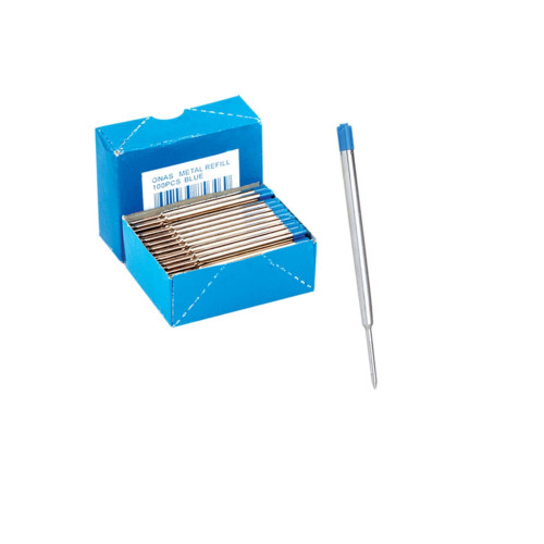 Mikro Tükenmez Yedeği Parker Tipi Metal Mavi (100 Lü Paket)