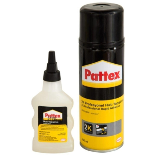 Pattex Sprey Hızlı Yapıştırıcı MDF Aktivatör 200 ML+50 Gram (1 Koli 24 Adet)