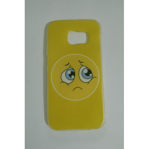 Samsung Galaxy S6 (G9200) Yumuşak Premier Silikon Kılıf Sarı Emojili