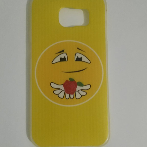 Samsung Galaxy S6 (G9200) Yumuşak Premier Silikon Kılıf Sarı Emojili