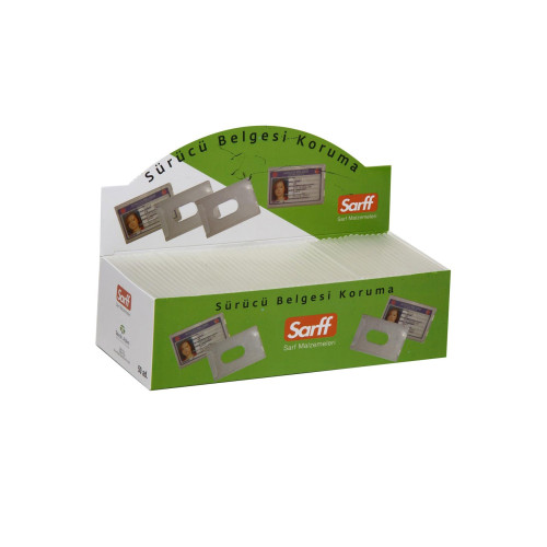 Sarff Kart Kabı Ehliyet Lüx 100 LÜ 55x85 (1 Paket 100 Adet)