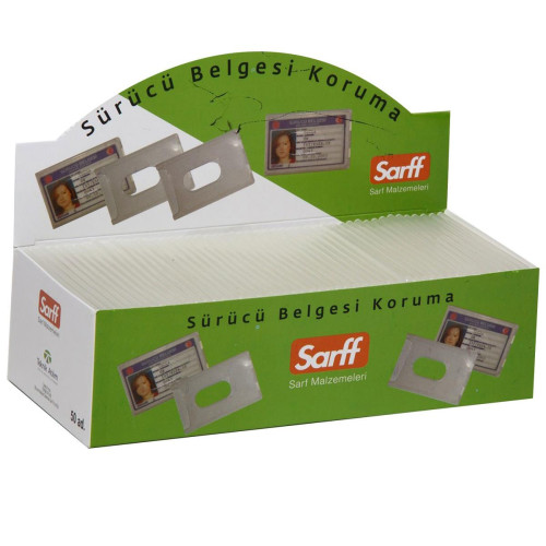 Sarff Kart Kabı Ehliyet Lüx 100 LÜ 55x85 (1 Paket 100 Adet)