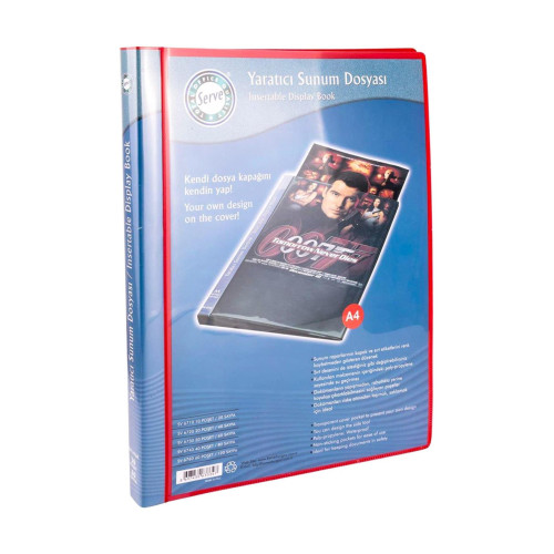 Serve Katalog (Sunum) Dosya Önü-Sırtı Cepli 30 LU Mavi SV6720