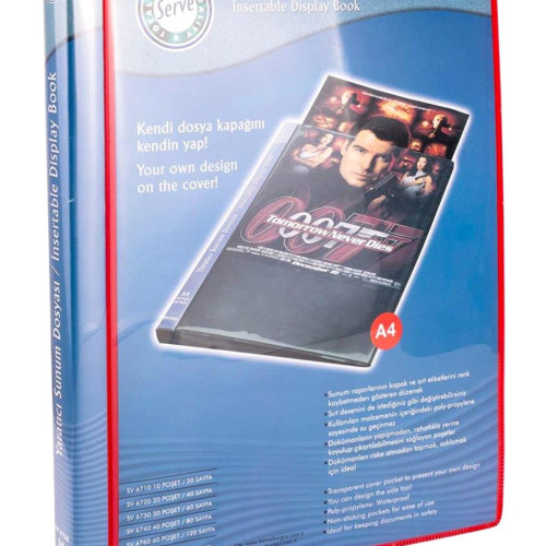 Serve Katalog (Sunum) Dosya Önü-Sırtı Cepli 30 LU Mavi SV6720