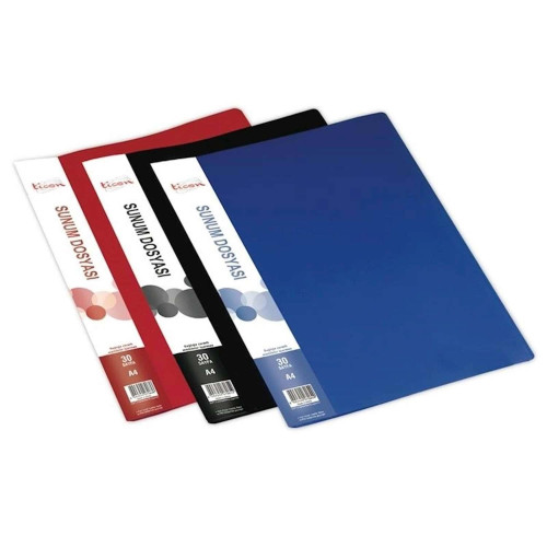 Ticon Katalog (Sunum) Dosya 30 Lu A4 Kırmızı 10581