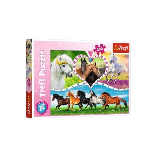Trefl Çoçuk Puzzle Beautiful Horses 200 Parça Puzzle
