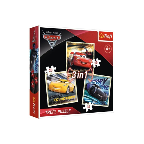 Trefl 3 in1 Disney Cars 3, Racing Legends 3 In 1 Puzzle