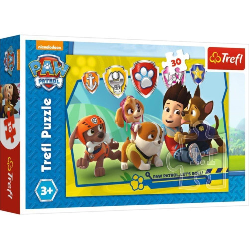 Trefl Çocuk Puzzle Ryder And Friends, Paw Patrol 30 Parça Puzzle
