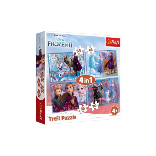 Trefl Puzzle Frozen 2 Journey Into The Unknown 4 In 1 Puzzle (35+48+54+70 Parça)