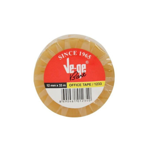 Ve-ge Selefon Bant Eto Sarı Şeritli 12x33 Mm 12'Li
