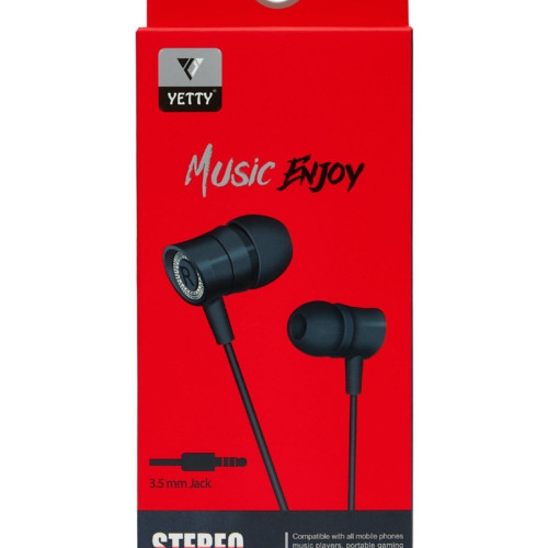 Yetty Mp3 & Telefon Extra Bass Mikrofonlu Kulakiçi Kulaklık - Siyah