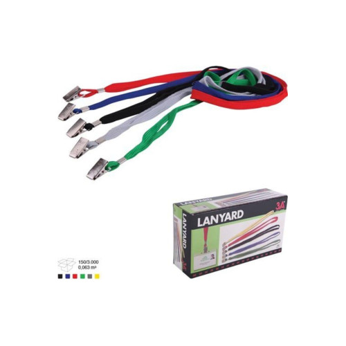3A Kart Askı İpi Metal Klipsli Gri 150 Li (1 Paket 150 Adet)