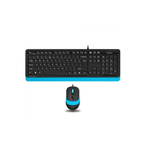 A4 Tech Nano Alıcı Kablosuz Multimedia Türkçe Klavye Mouse Seti Mavi Siyah
