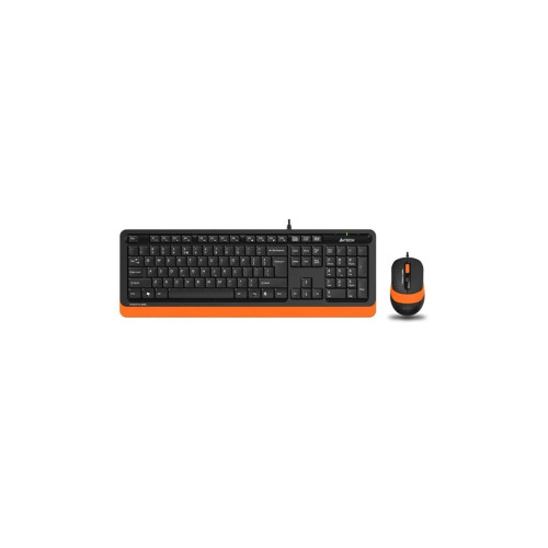 A4 Tech Nano Alıcı Kablosuz Multimedia Türkçe Klavye Mouse Seti Turuncu Siyah
