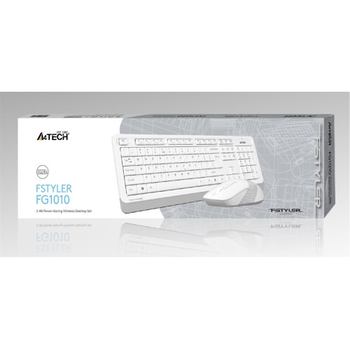 A4 Tech Q TR Usb Multimedia Kablolu Klavye Mouse Seti  Beyaz