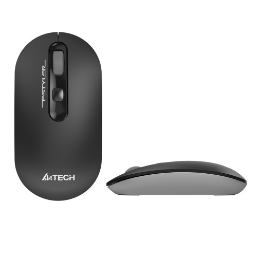 A4 Tech Nano Alıcı Kablosuz Optik 2000 Dpi Enerji Korumalı Kompakt Kablosuz Mouse Gri-Siyah
