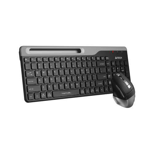 A4 Tech Fstyler Gri Bluetooth+2.4G Nano Fn Multimedya Klavye Şarjlı Mouse Set