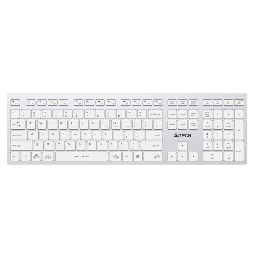 A4 Tech Fstyler Beyaz Bluetooth+2.4G Nano Fn Şarjlı Multimedya Klavye