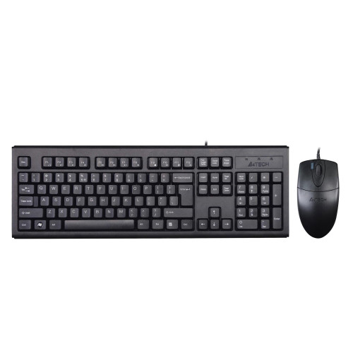 A4 Tech Siyah Q Türkçe Usb Fn Multimedya Kablolu Klavye ve Mouse Seti