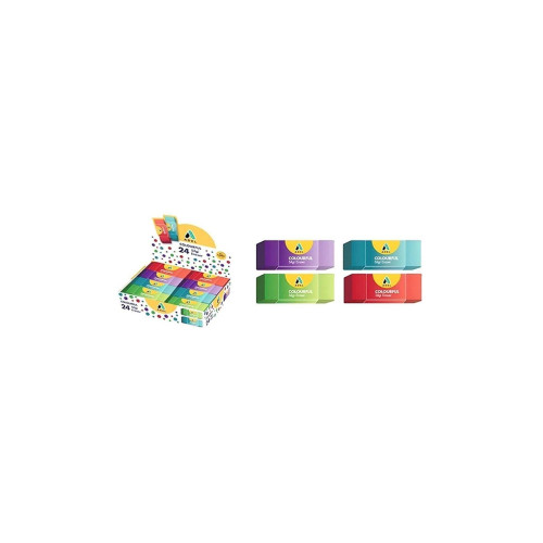 Adel Colourful Öğrenci Silgisi (24 Lü Paket)